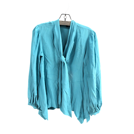 Top Long Sleeve Designer By Bcbgmaxazria In Teal, Size: S