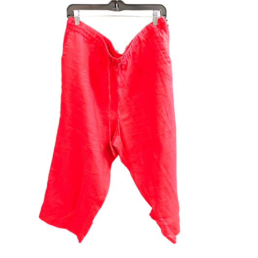 Pants Linen By Charter Club In Red, Size: Xl