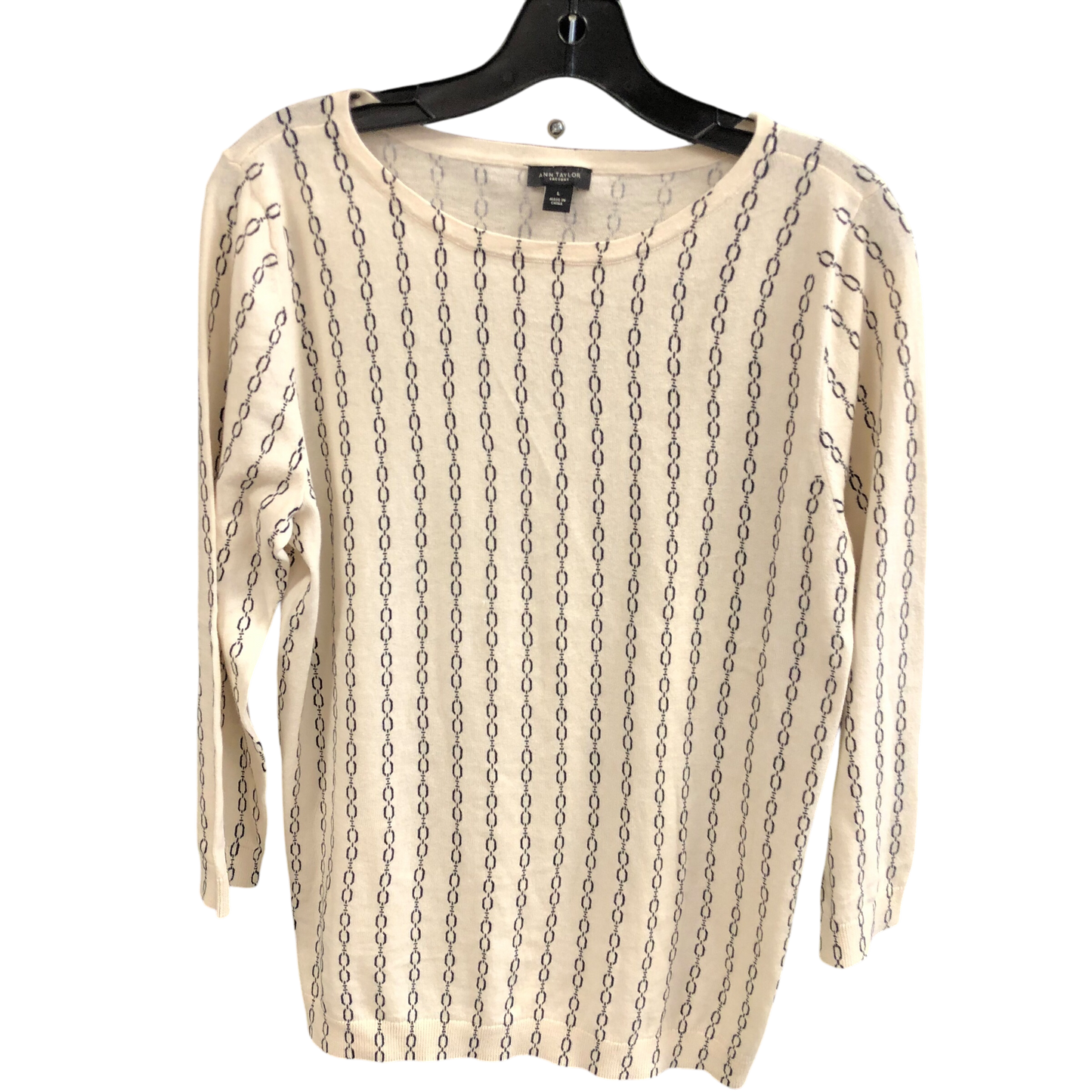 Sweater By Ann Taylor In Cream, Size: L