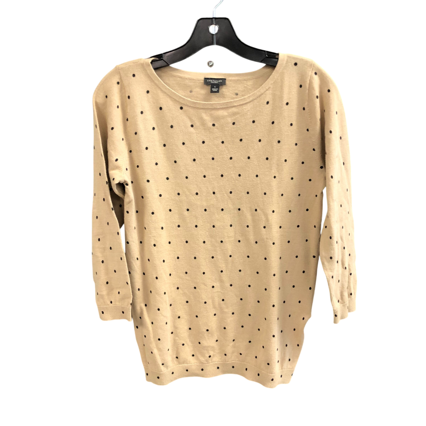 Top Long Sleeve By Ann Taylor In Polkadot Pattern, Size: S