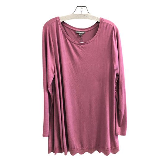 Top Long Sleeve By Lane Bryant In Burgundy, Size: 14