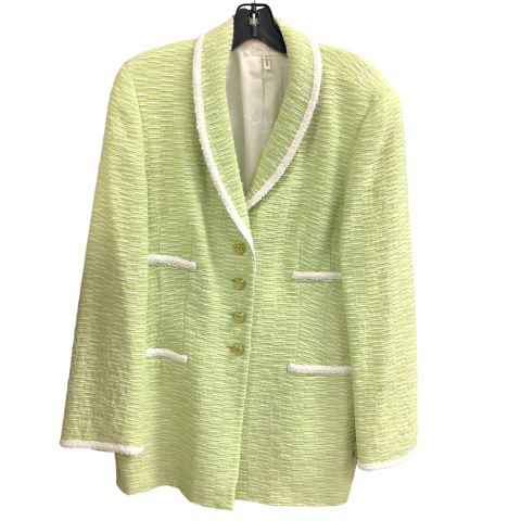 Blazer Designer By Escada In Green, Size: L