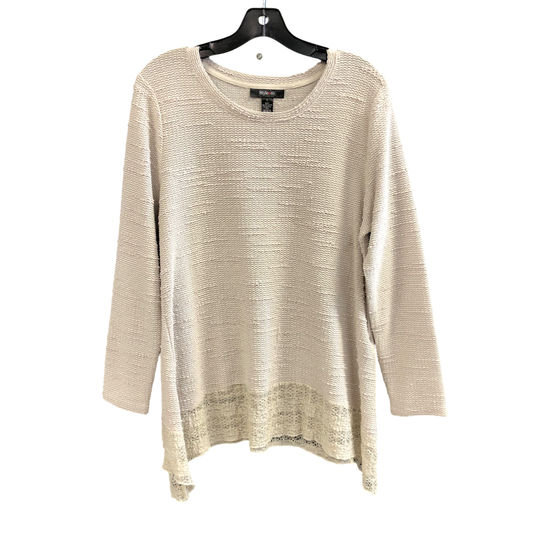 Sweater By Style And Company In Beige, Size: L