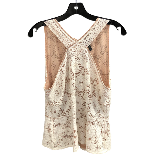 Top Sleeveless By Bcbgmaxazria In White, Size: L