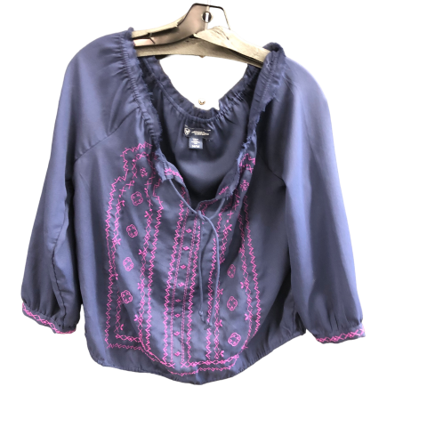 Blue & Purple Top Long Sleeve American Eagle, Size M