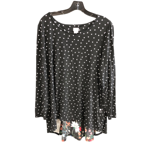 Top Long Sleeve By Chicos In Polkadot Pattern, Size: L