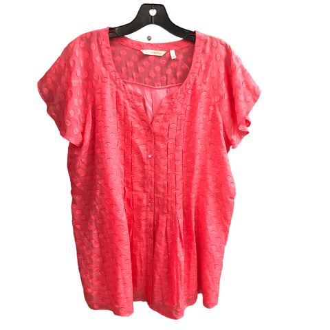 Top Short Sleeve By Soft Surroundings In Pink, Size: L