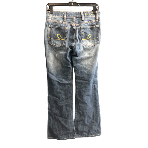 Jeans Boot Cut By Seven 7 In Blue Denim, Size: 8