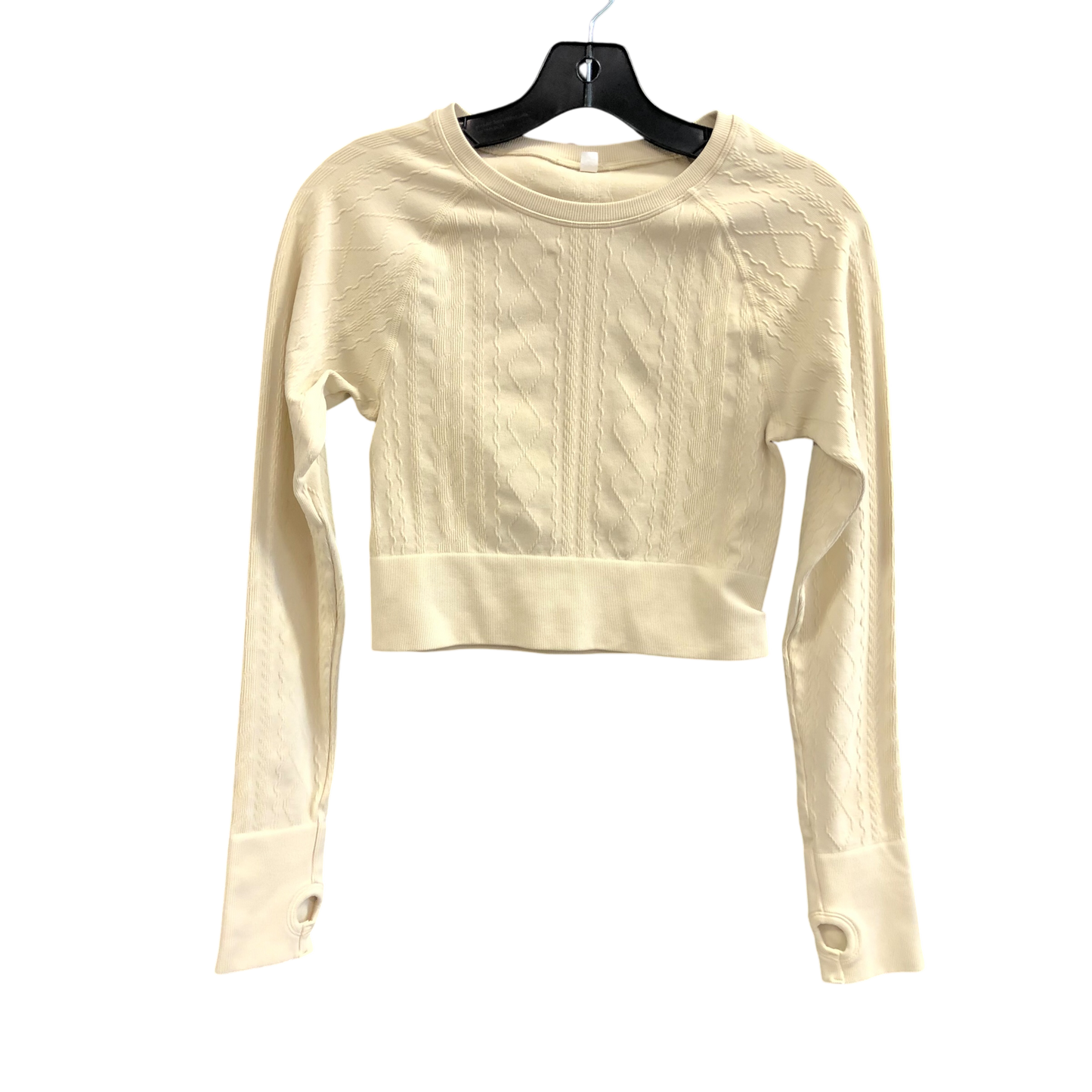 Athletic Top Long Sleeve Crewneck By Target In Cream, Size: S