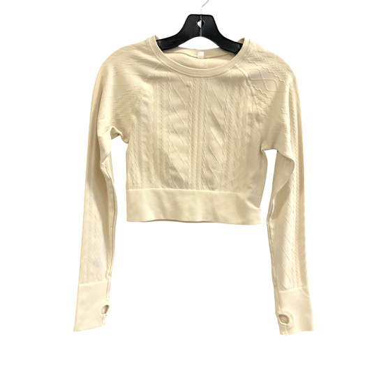 Athletic Top Long Sleeve Crewneck By Target In Cream, Size: S