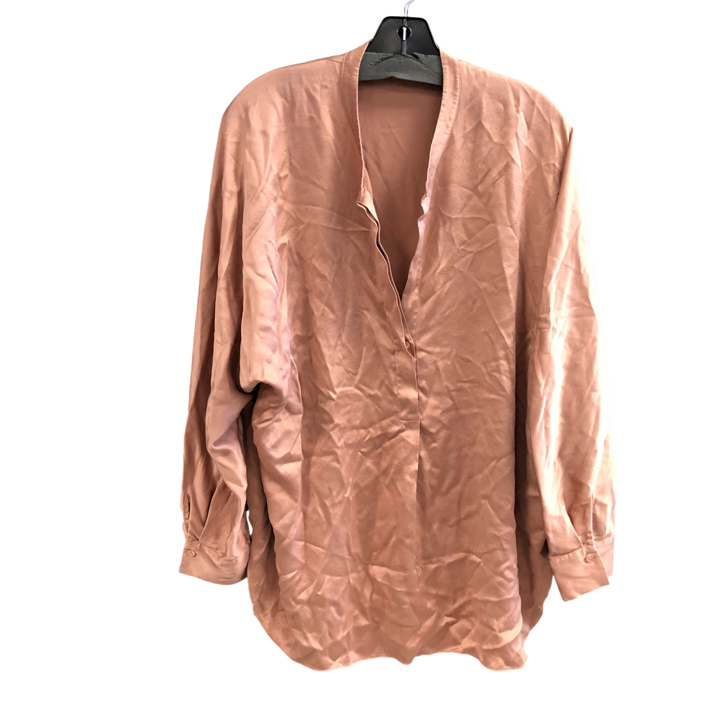 Top Long Sleeve Designer By Vince In Rose Gold, Size: 2x