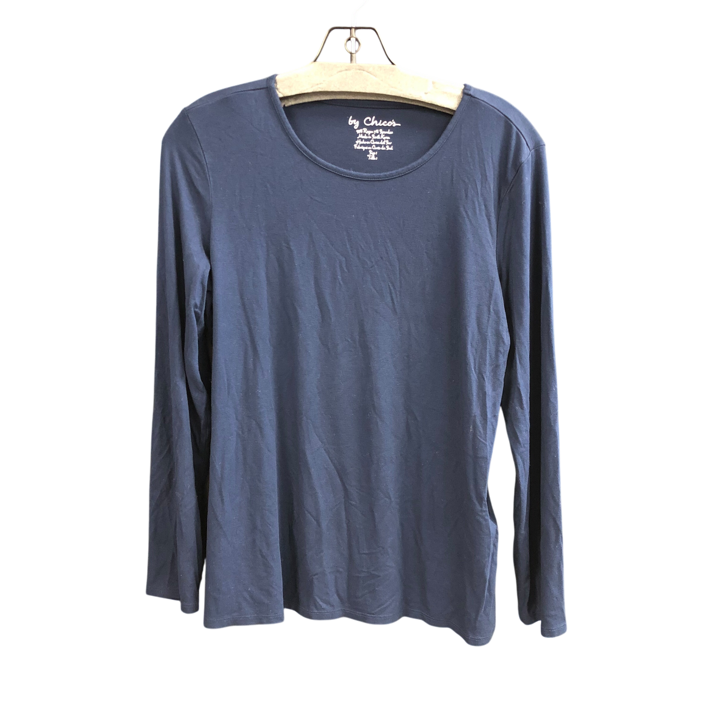 Top Long Sleeve Basic By Chicos In Blue, Size: M