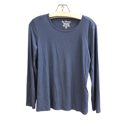 Top Long Sleeve Basic By Chicos In Blue, Size: M