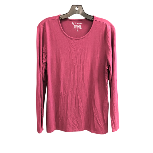 Top Long Sleeve Basic By Chicos In Red, Size: M