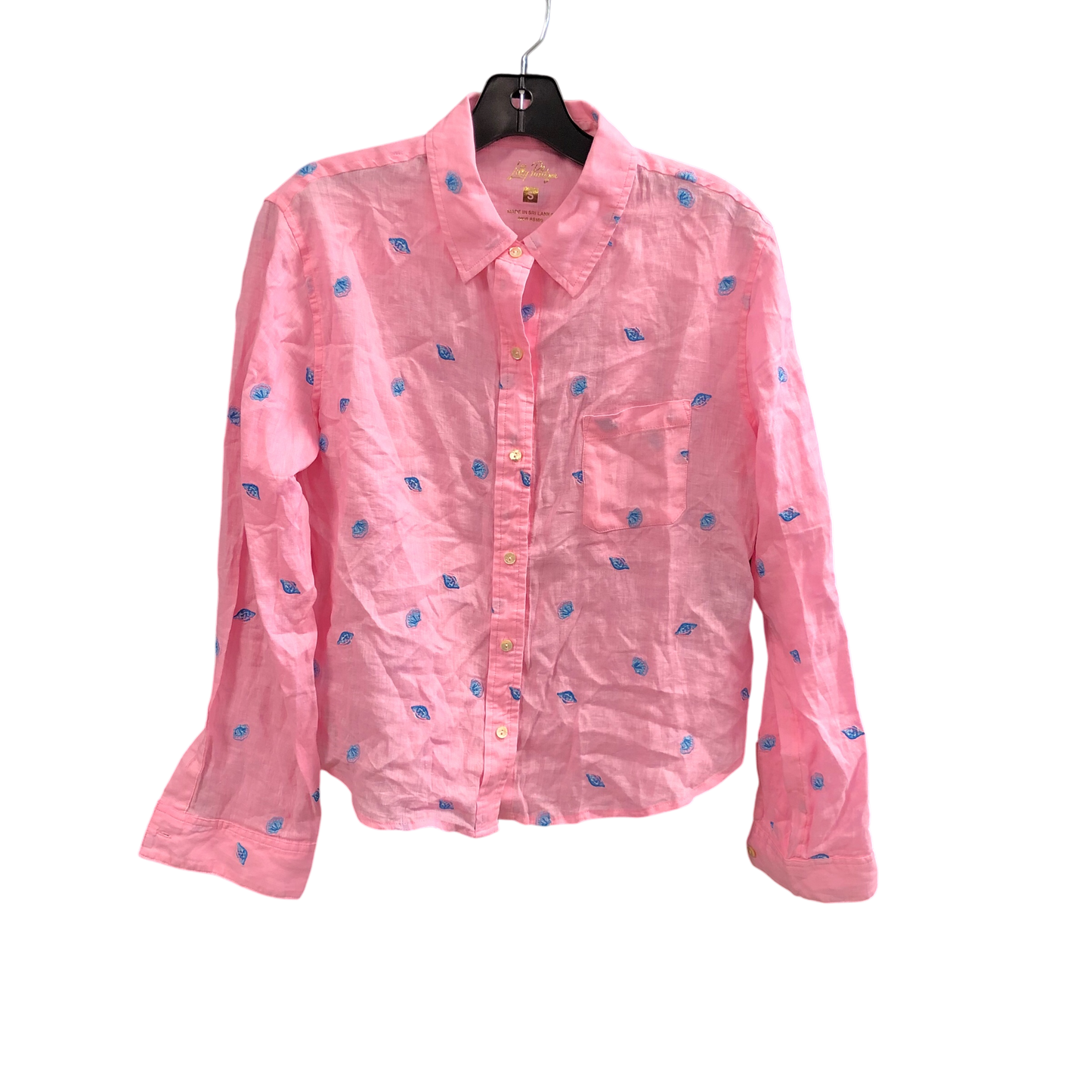 Top Long Sleeve Designer By Lilly Pulitzer In Pink, Size: S