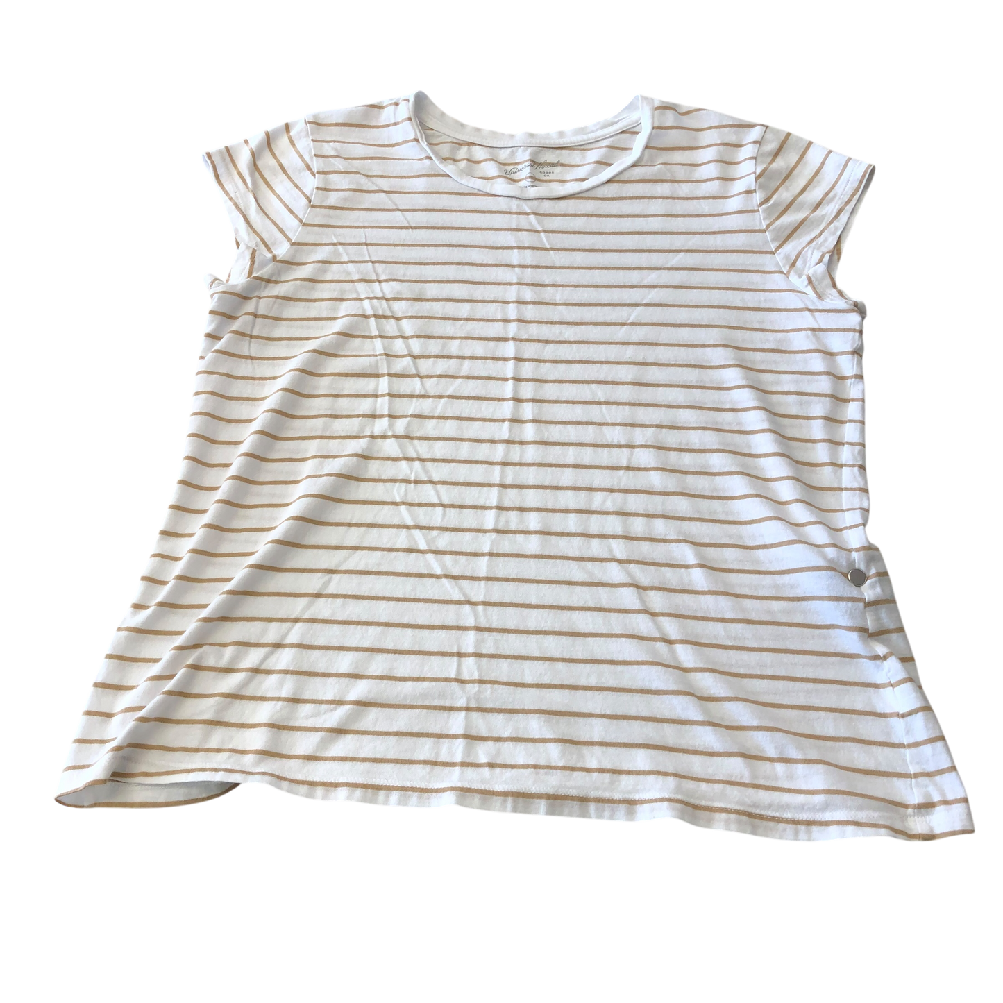 Top Short Sleeve By Universal Thread In Striped Pattern, Size: Xl