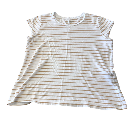 Top Short Sleeve By Universal Thread In Striped Pattern, Size: Xl