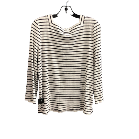 Top Long Sleeve By Chicos In Striped Pattern, Size: L