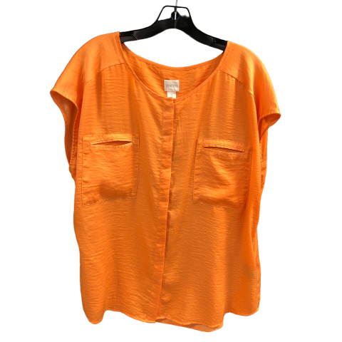 Top Sleeveless By Chicos In Orange, Size: Xl