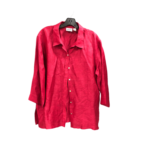 Top Long Sleeve By Chicos In Red, Size: Xl