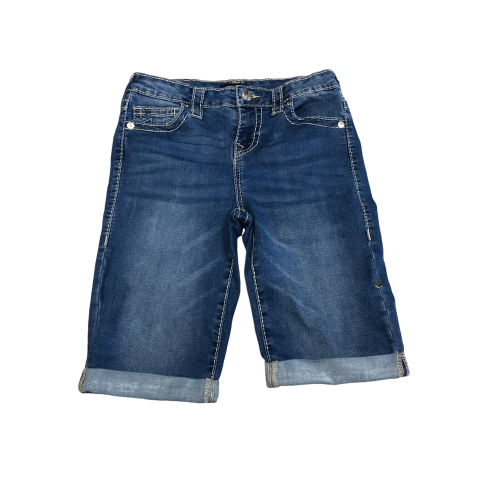 Shorts Designer By True Religion In Blue Denim, Size: 6