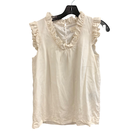 Top Sleeveless Designer By Kate Spade In Cream, Size: M