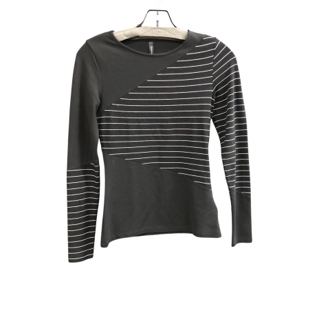 Top Long Sleeve Designer By Karen Millen In Black & White, Size: S