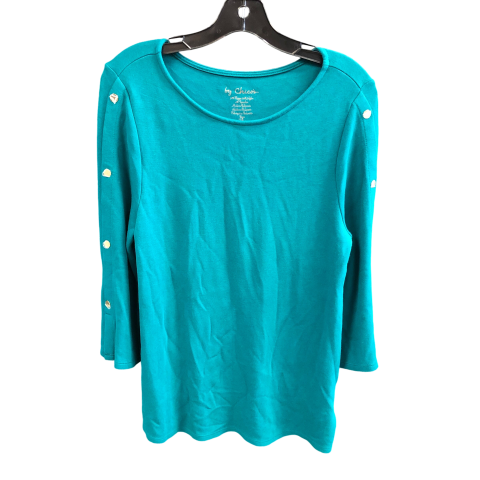 Top 3/4 Sleeve By Chicos In Teal, Size: M