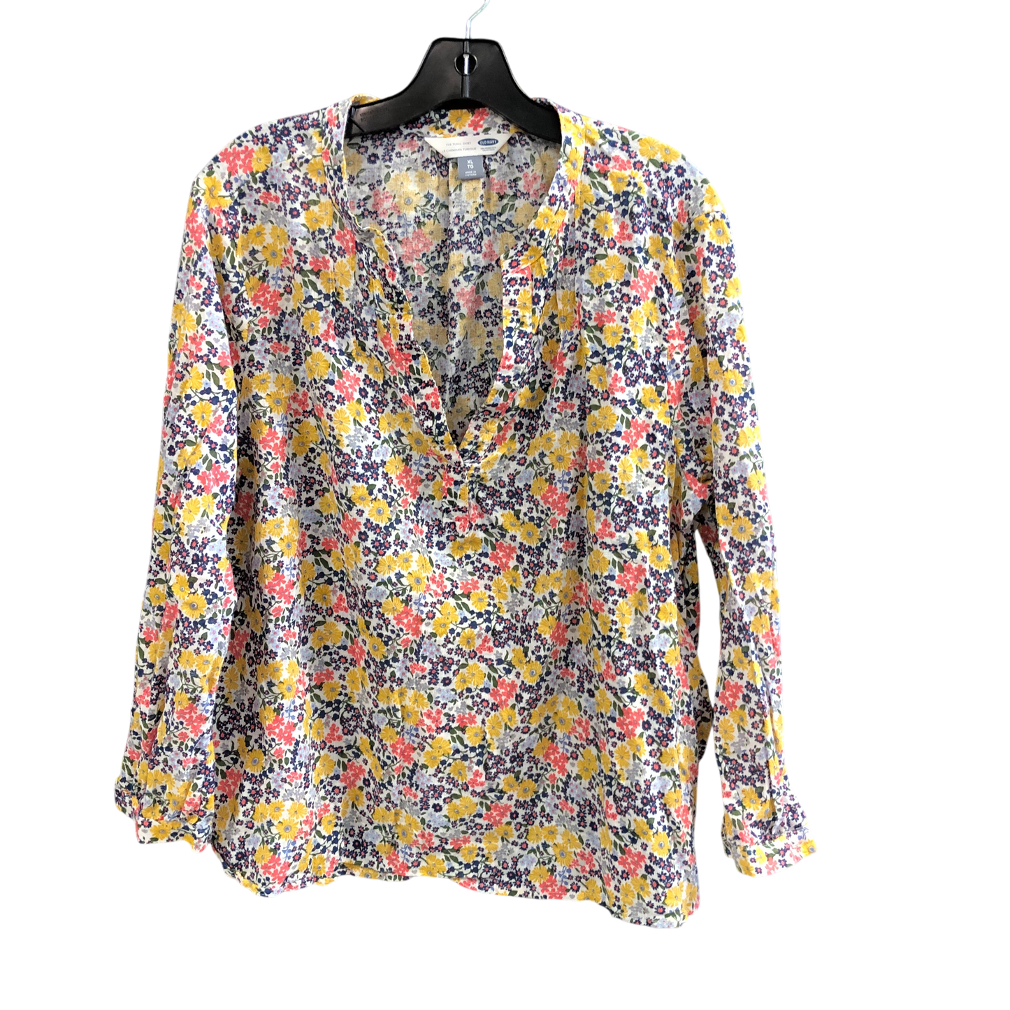 Top Long Sleeve By Old Navy In Floral Print, Size: Xl