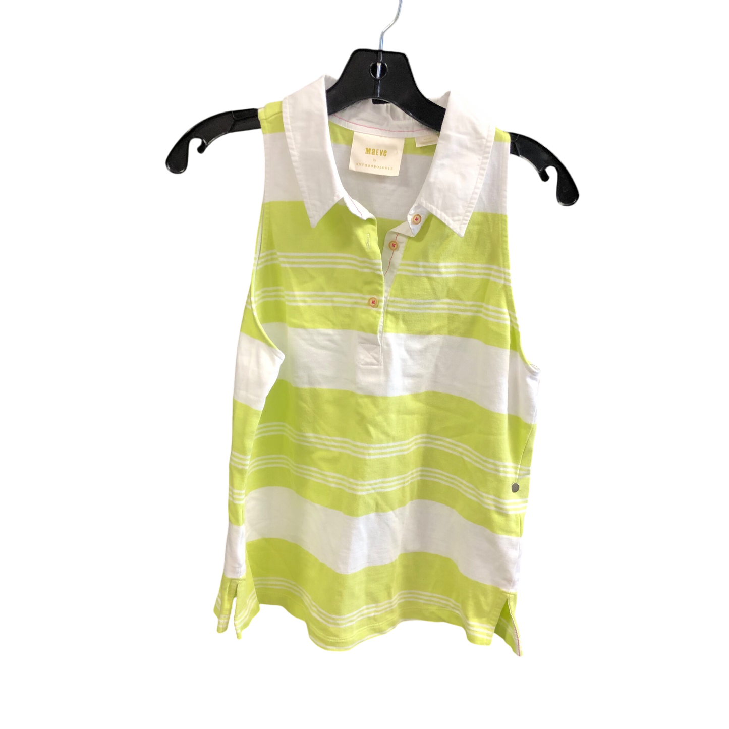 Top Sleeveless Designer By Maeve In Striped Pattern, Size: M