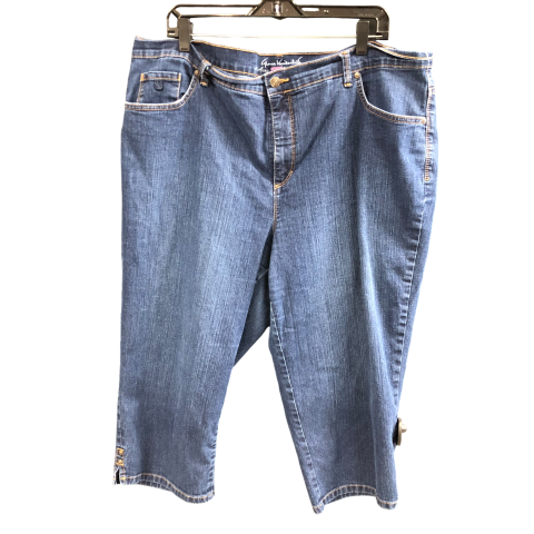 Capris By Gloria Vanderbilt In Denim, Size: Xxl