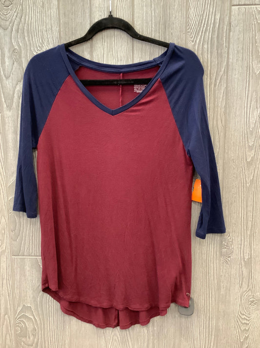 Top 3/4 Sleeve By American Eagle In Navy, Size: Xs