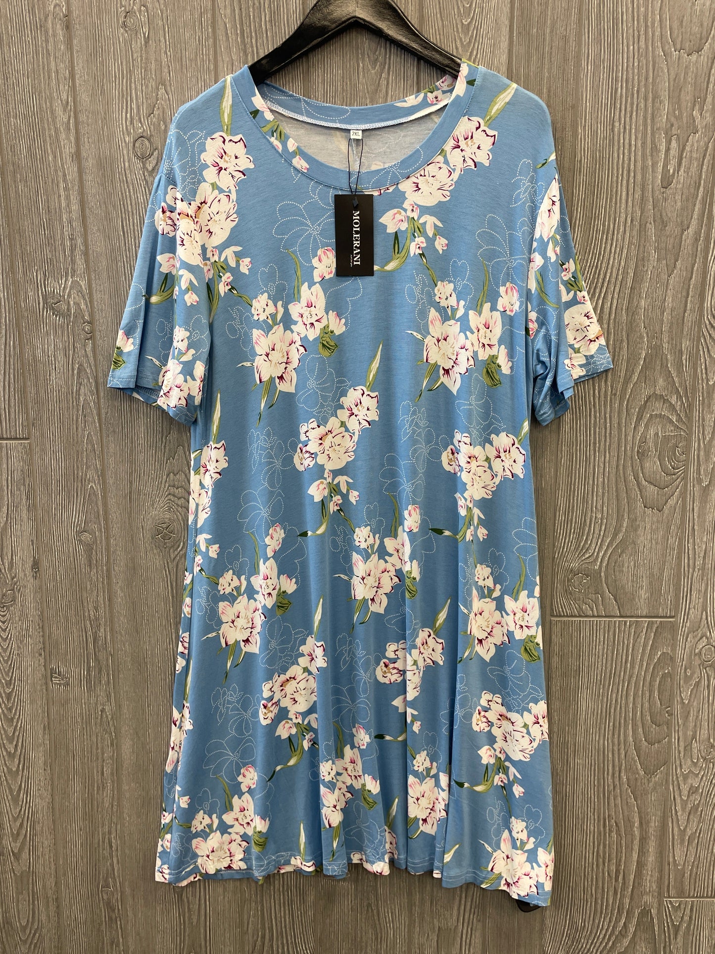 Blue Dress Casual Short Clothes Mentor, Size 2x