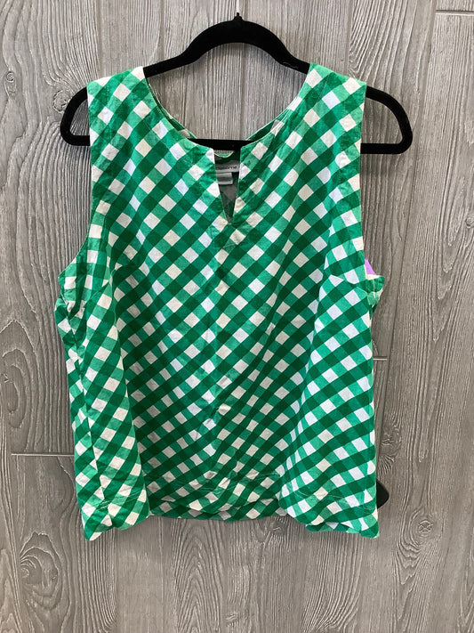 Green Top Sleeveless Liz Claiborne, Size L