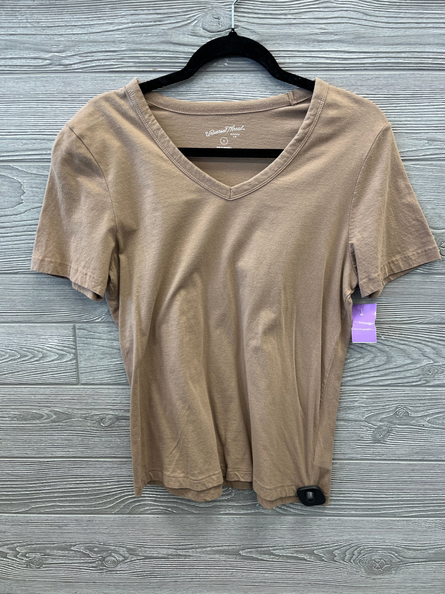 Top Short Sleeve Basic By Universal Thread In Brown, Size: S