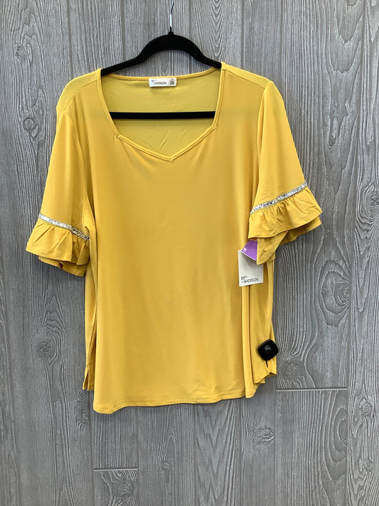 Yellow Blouse Short Sleeve 89th And Madison, Size 1x