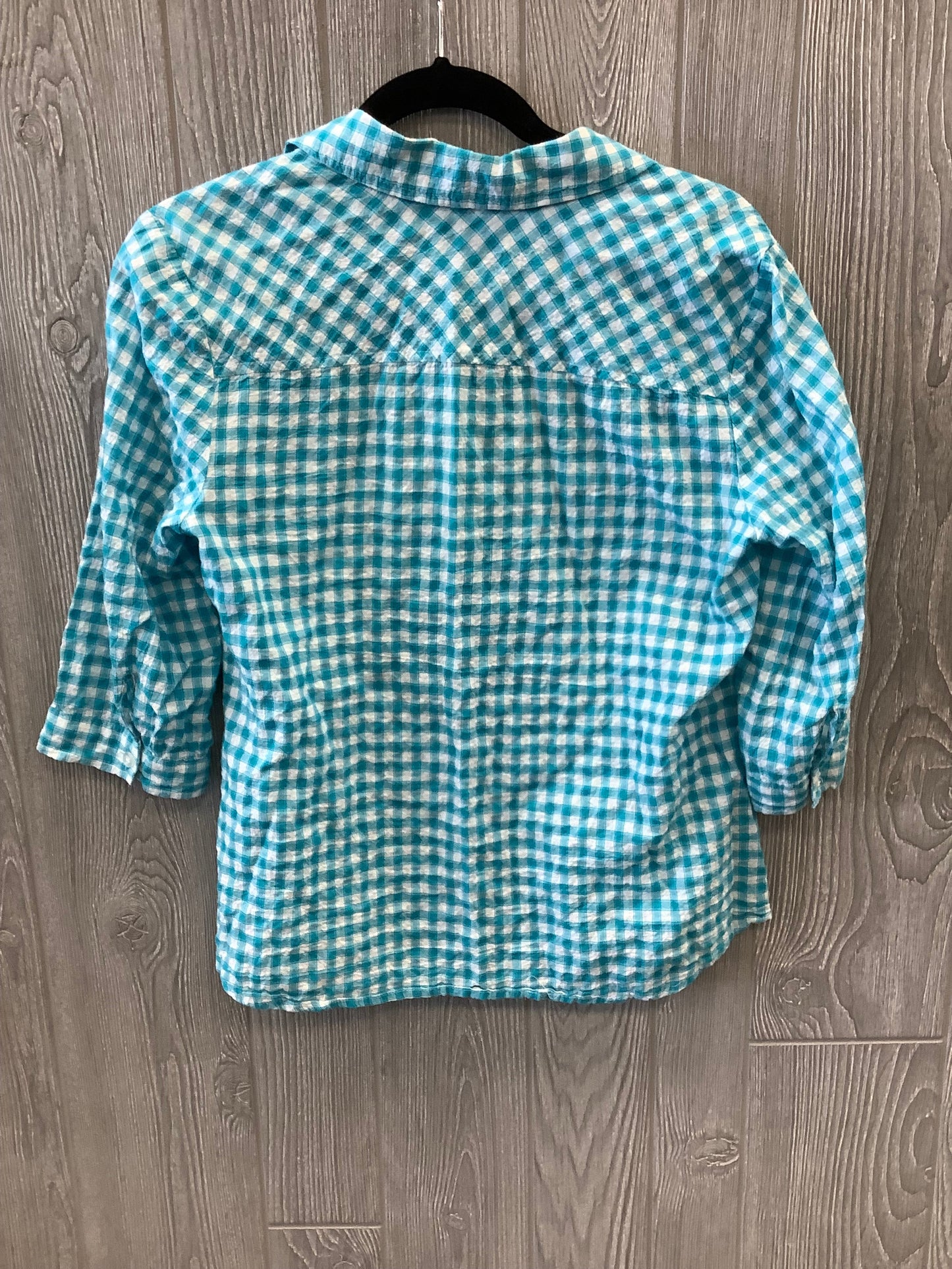 Blue Top 3/4 Sleeve Croft And Barrow, Size S