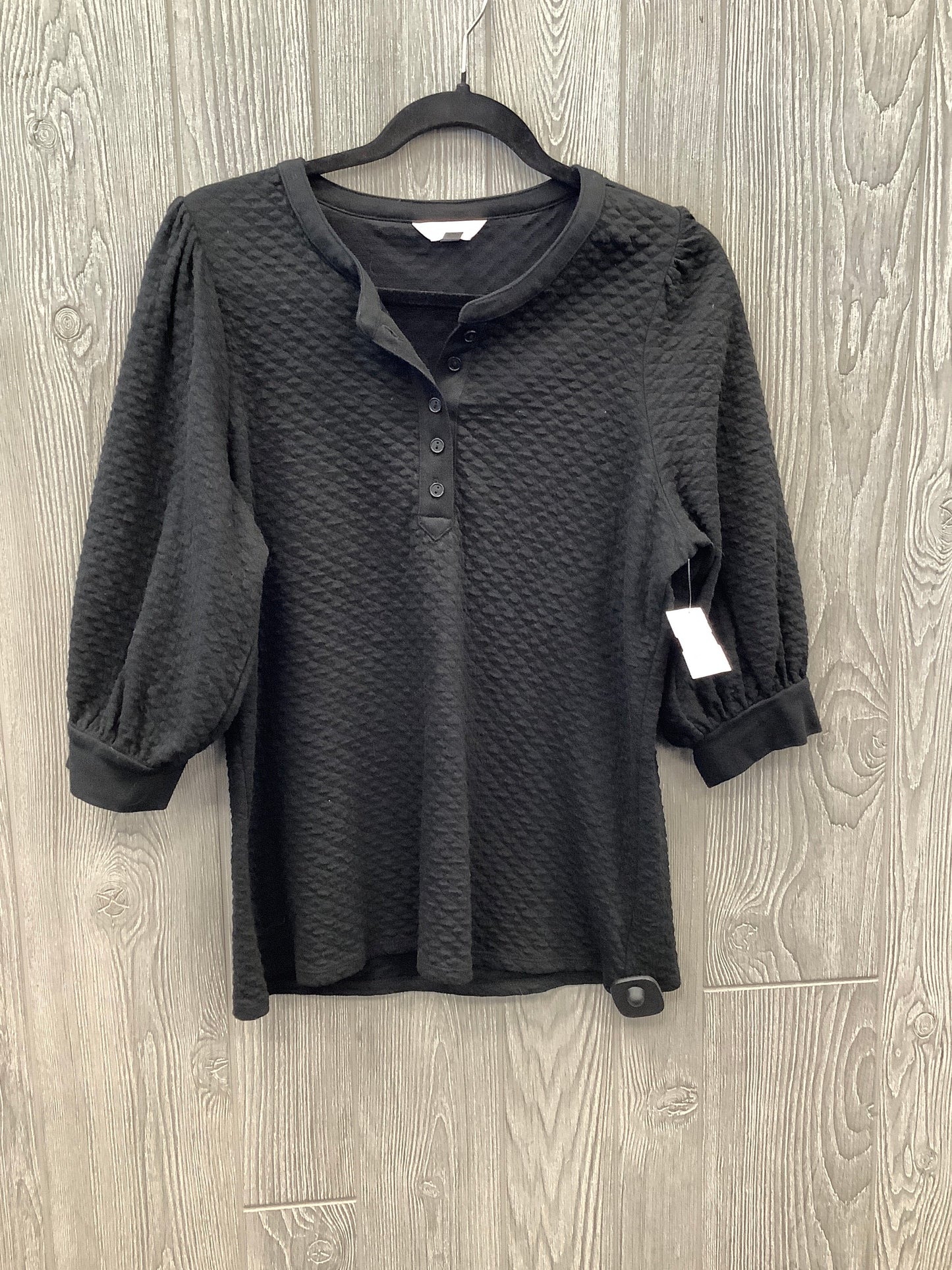 Top 3/4 Sleeve By Time And Tru In Black, Size: M