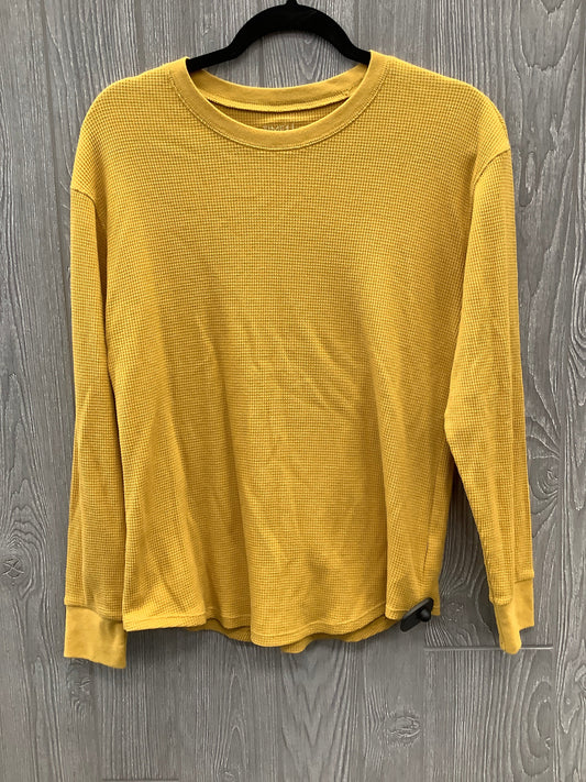 Top Long Sleeve By Time And Tru In Yellow, Size: L