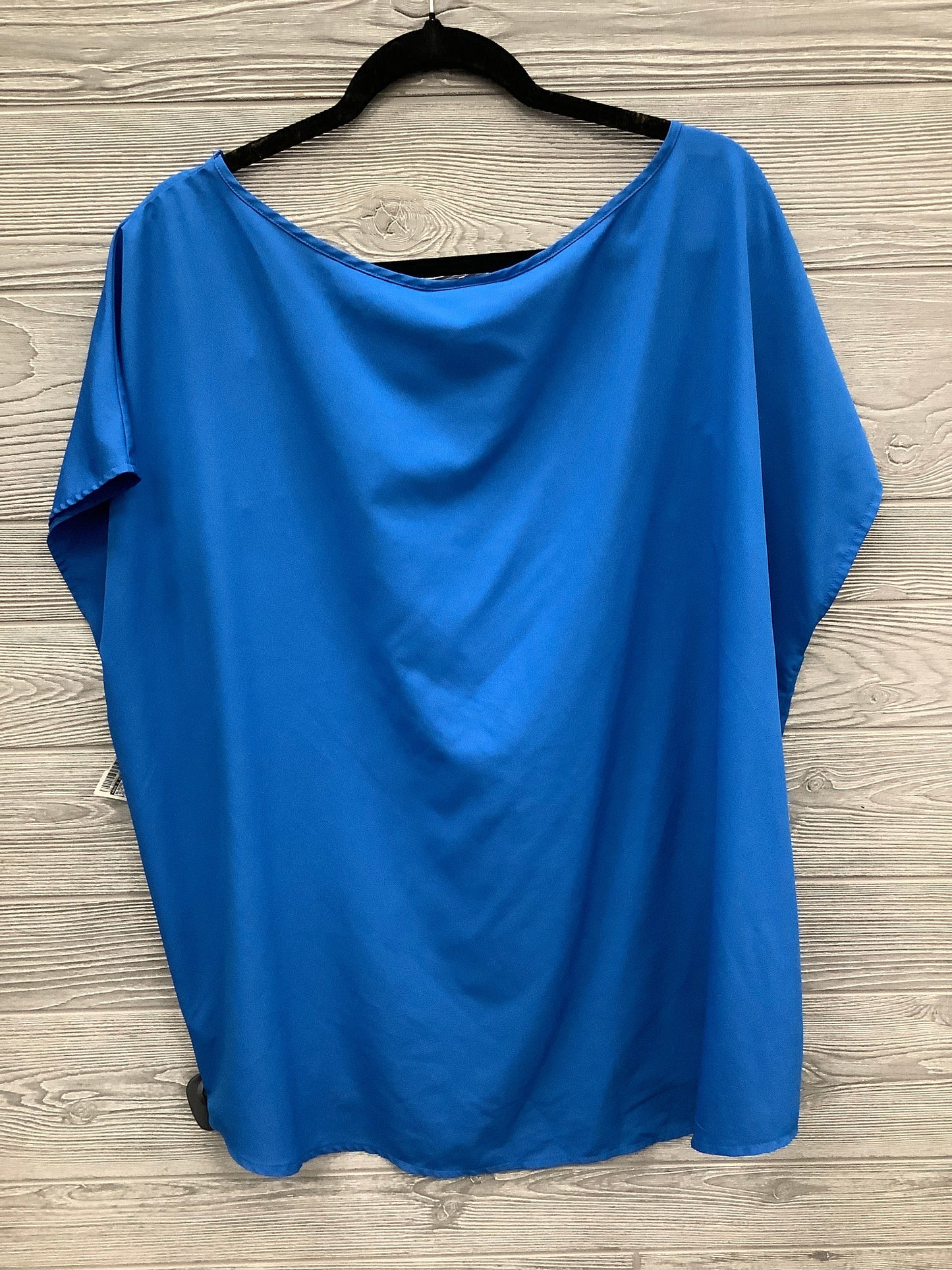 Blouse Short Sleeve By Ava & Viv In Blue, Size: 4x