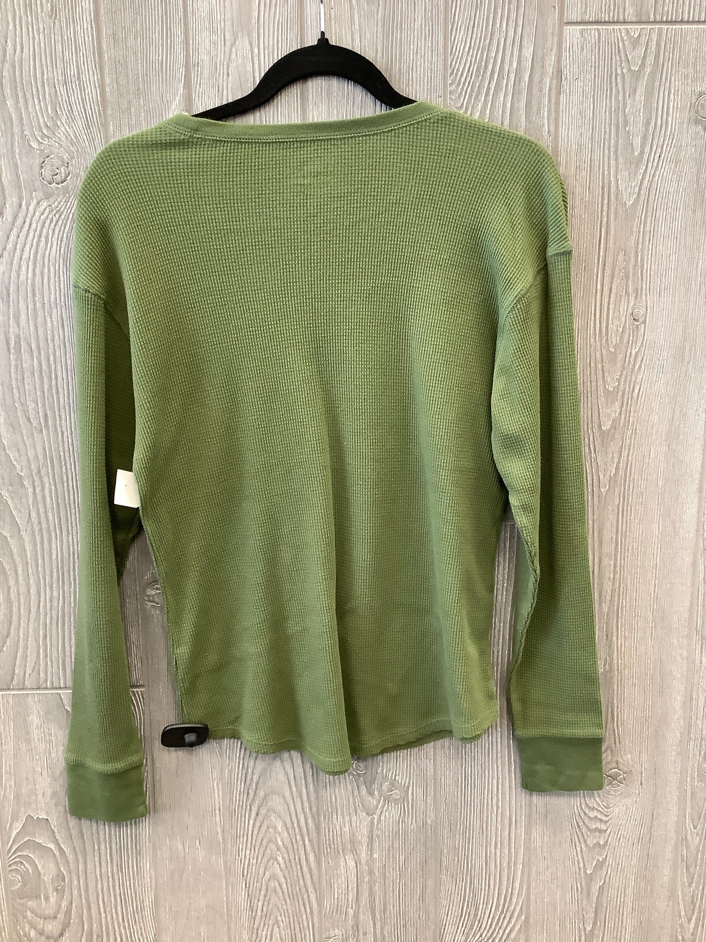 Top Long Sleeve Basic By Time And Tru In Green, Size: M