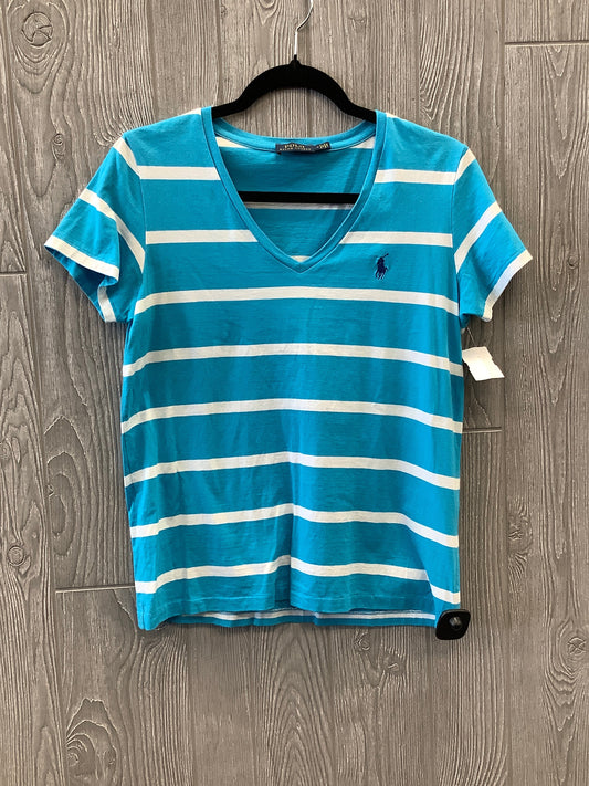 Top Short Sleeve By Ralph Lauren In Blue, Size: M