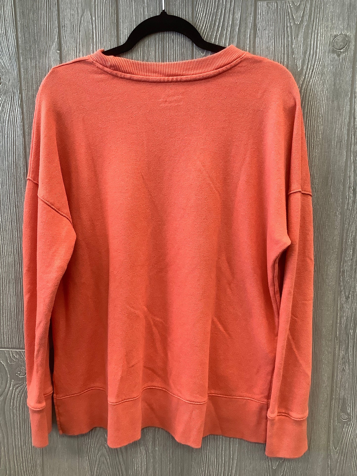 Sweatshirt Crewneck By Time And Tru In Orange, Size: M