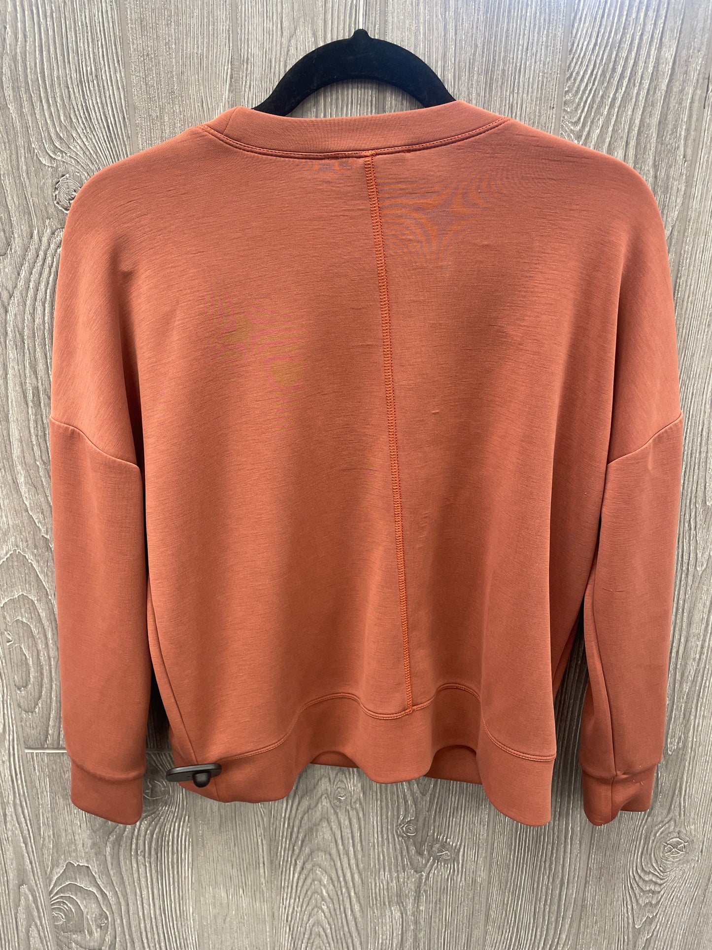 Athletic Top Long Sleeve Crewneck By Cable And Gauge In Brown, Size: Xs