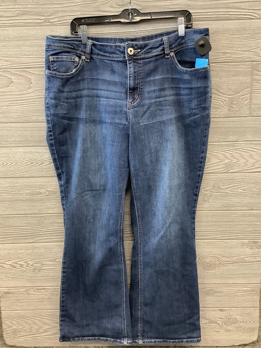 Jeans Flared By Maurices In Blue Denim, Size: 18