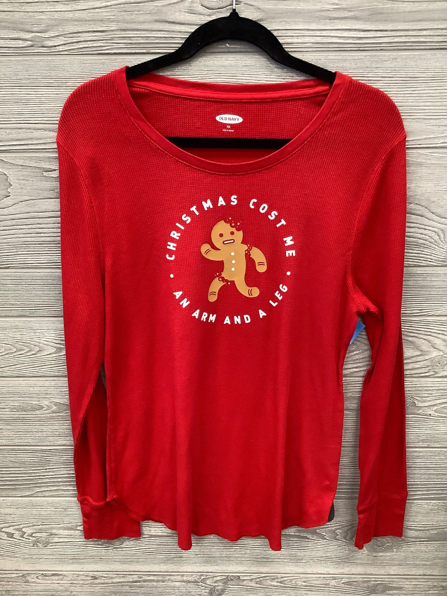 Top Long Sleeve By Old Navy In Red, Size: Xxl