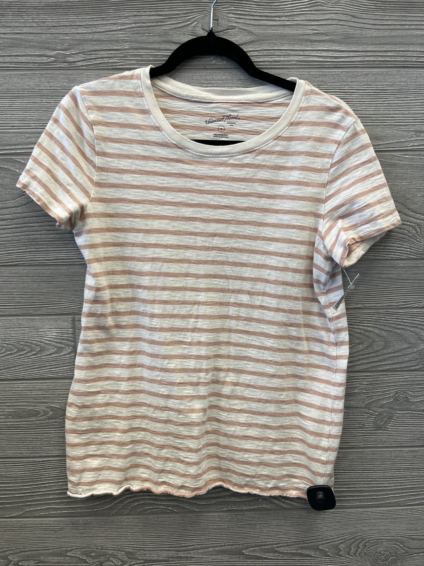 Top Short Sleeve By Universal Thread In Beige, Size: S