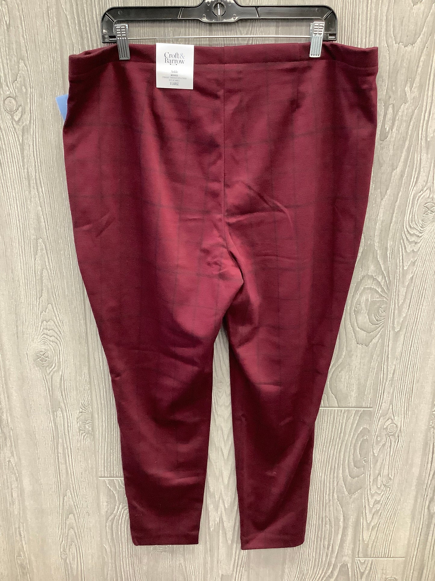 Pants Leggings By Croft And Barrow In Maroon, Size: Xl