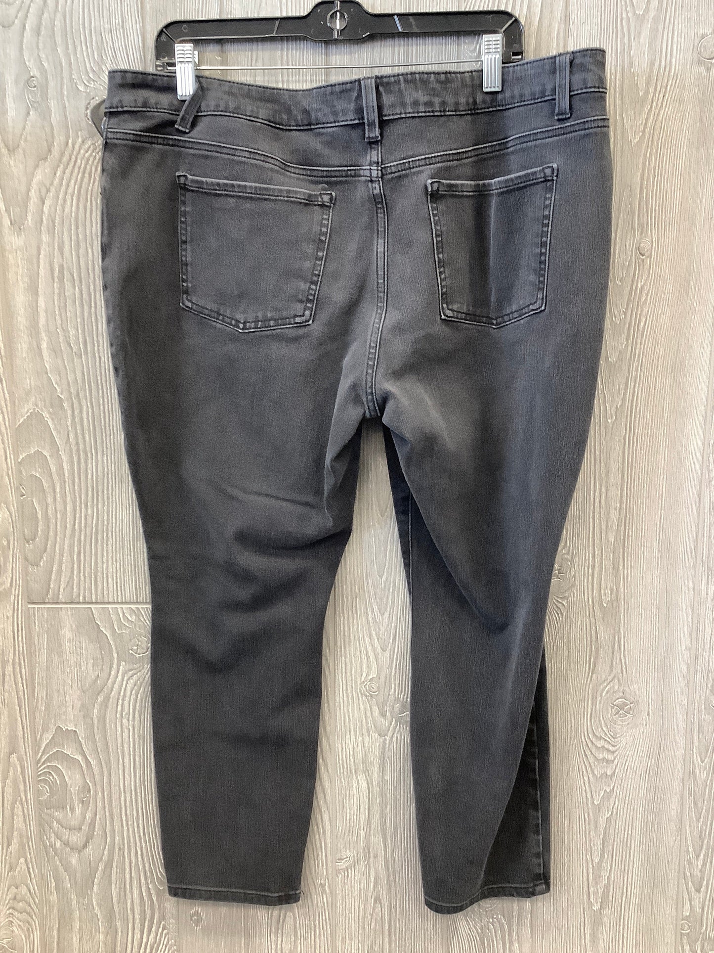 Jeans Skinny By Time And Tru In Black Denim, Size: 20