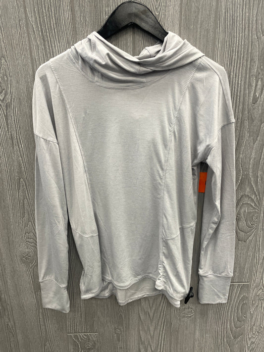 Athletic Top Long Sleeve Hoodie By 90 Degrees By Reflex In Grey, Size: M